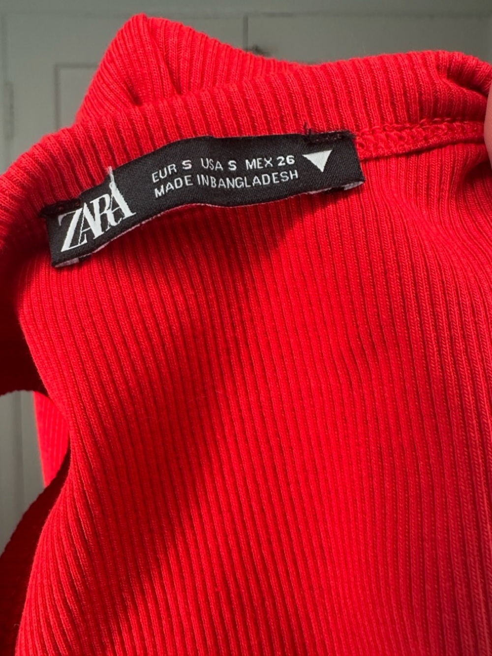 Zara Red Ribbed Tank Maxi Dress - Picture 3 of 3